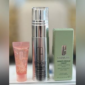 Custom Repair Eye Treatment, Smart Clinical Repair serum, Moisture Surge Lip